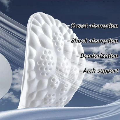 4D Massage Shoes Insoles Super Soft Latex Sports Insole for Feet Running Basket Shoe Sole Arch Support Orthopedic Inserts Unisex
